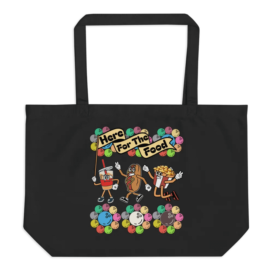 Here For The Food Bowling Foodie March Organic Tote Bag product image (1)