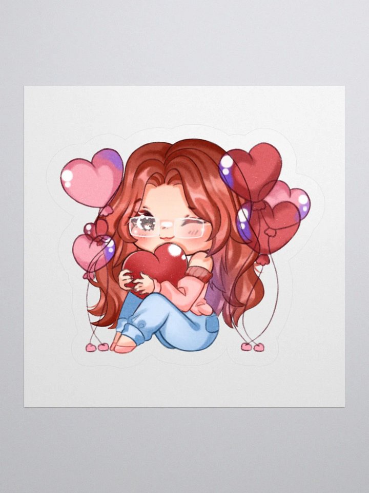 Lovely Lay with Hearts Sticker product image (1)