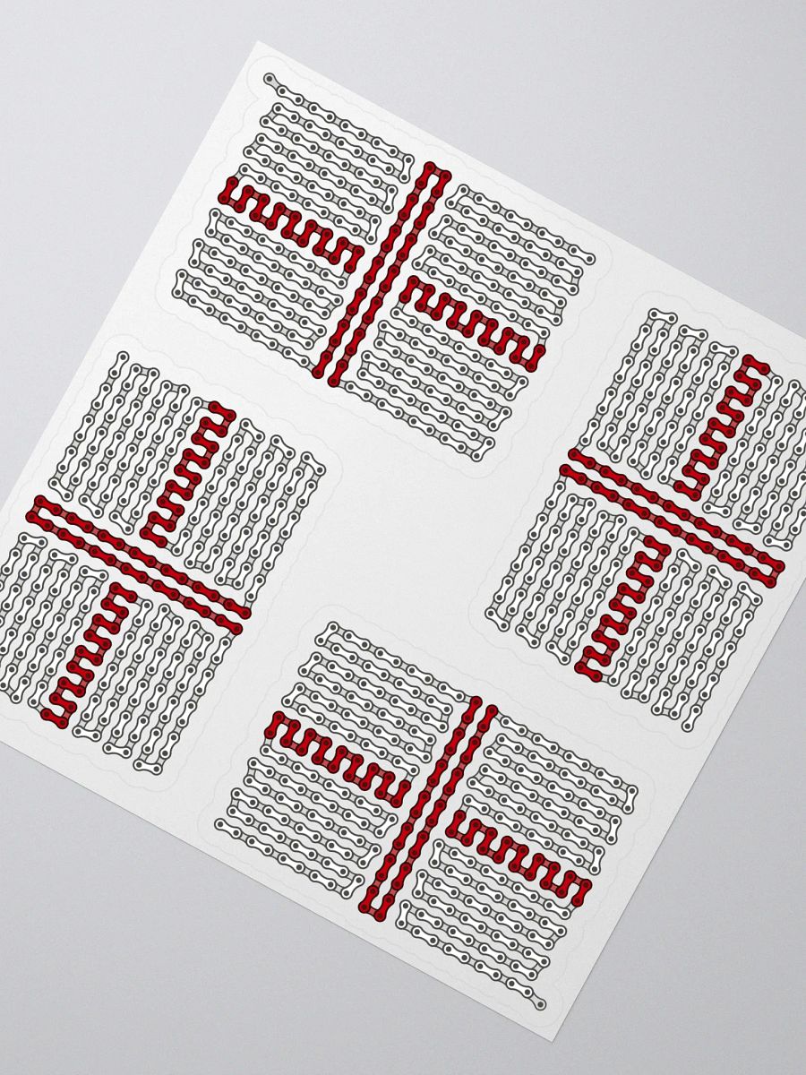 England Bike Chain Flag Sticker 4 Pack product image (2)