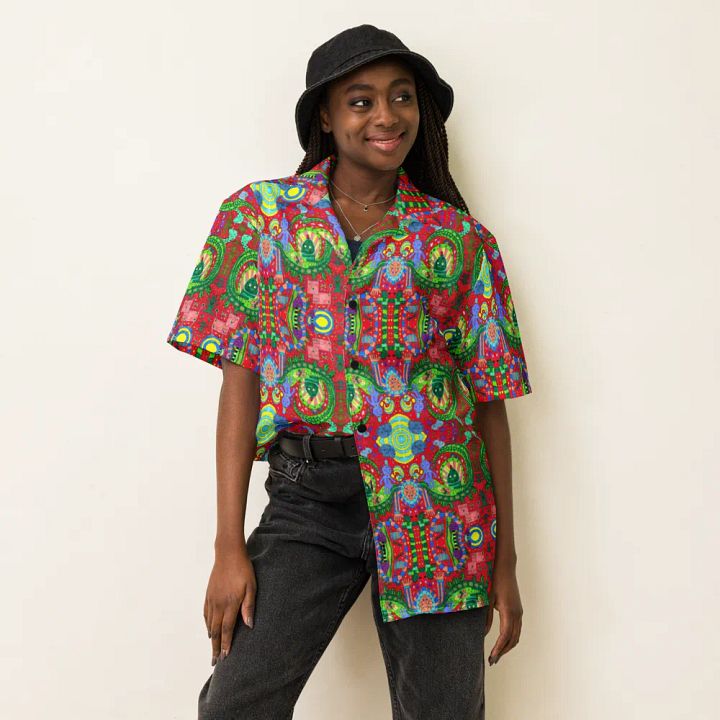 Abstract Doodles Imagination Unisex Hawaiian Shirt product image (1)