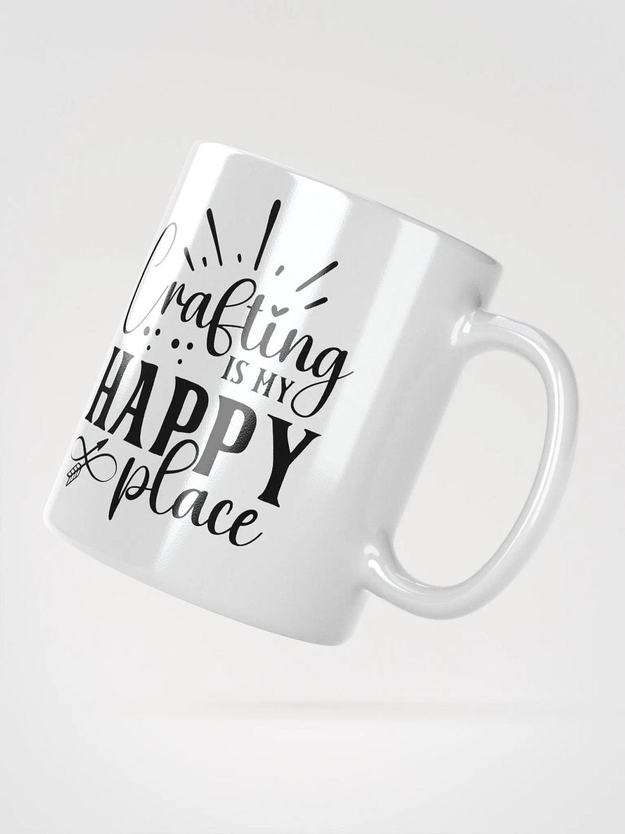 Crafting Is My Happy Place White Glossy Mug product image (3)