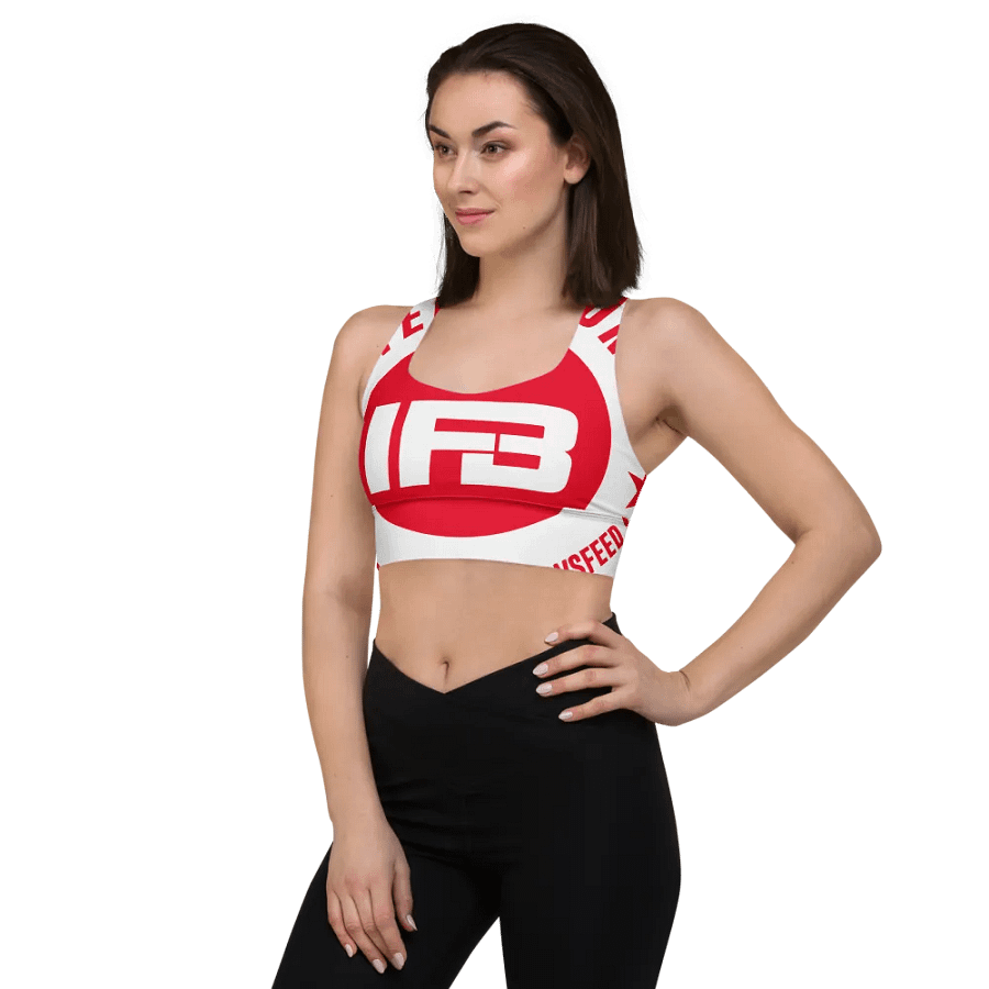 IFBNewsfeed.Org's All-Over Print Longline Sports Bra product image (3)