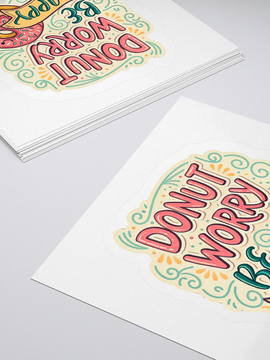 Donut Worry Be Happy Sticker product image (4)