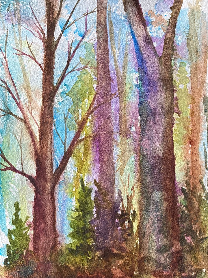 Original watercolor painting: Reservoir Trail product image (1)