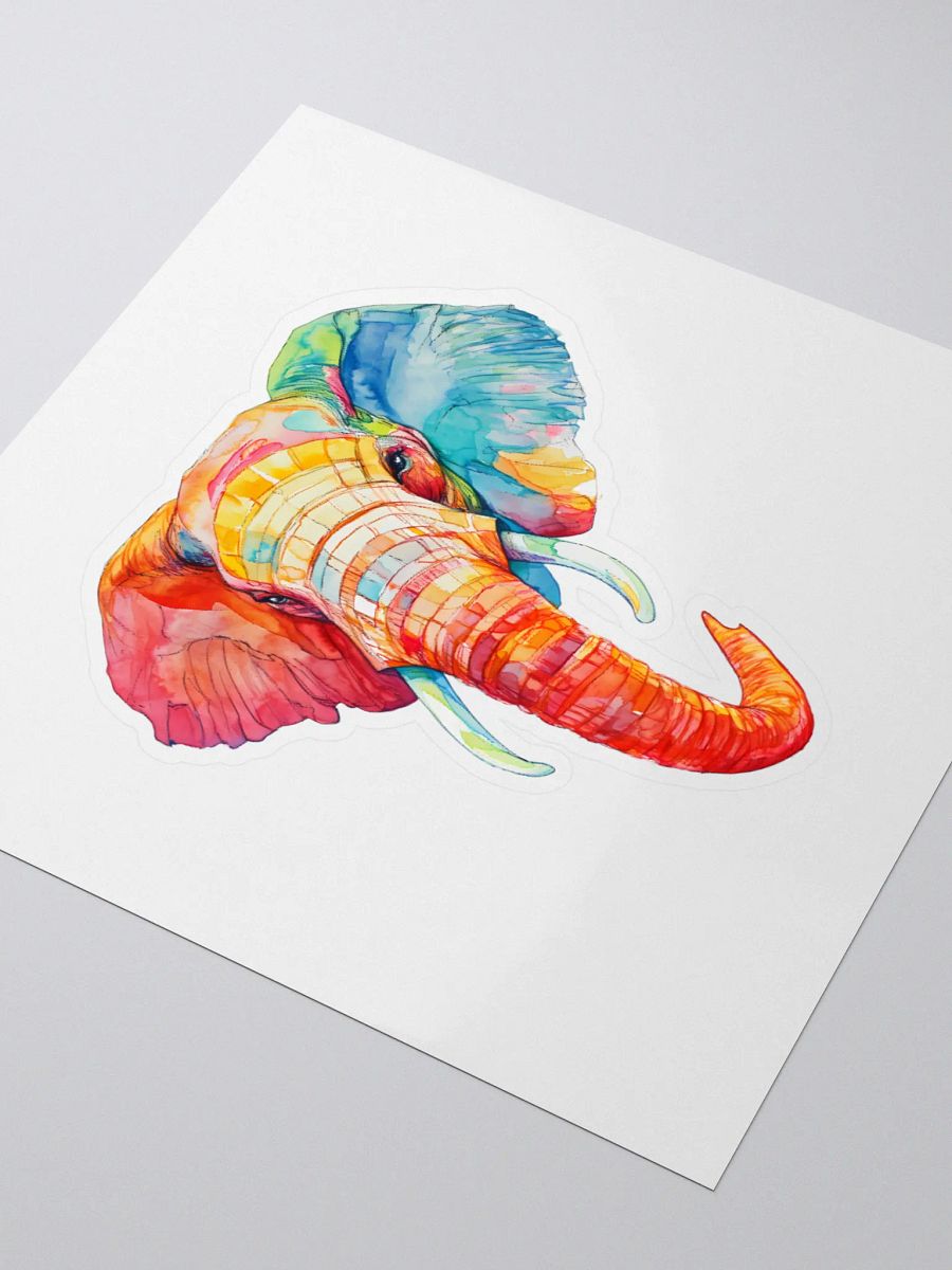 Vibrant Elephant Head Graffiti Kiss Cut Stickers product image (9)