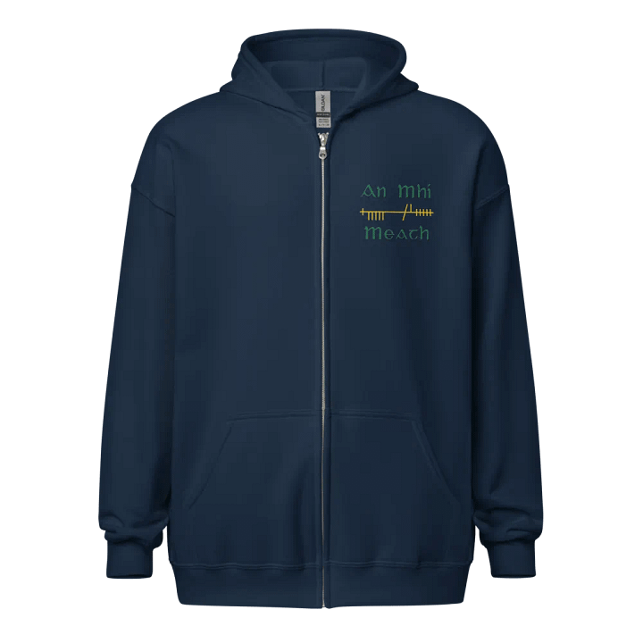 Meath/An Mhí Orthodox style Ogham embroidered Zip Hoodie product image (1)