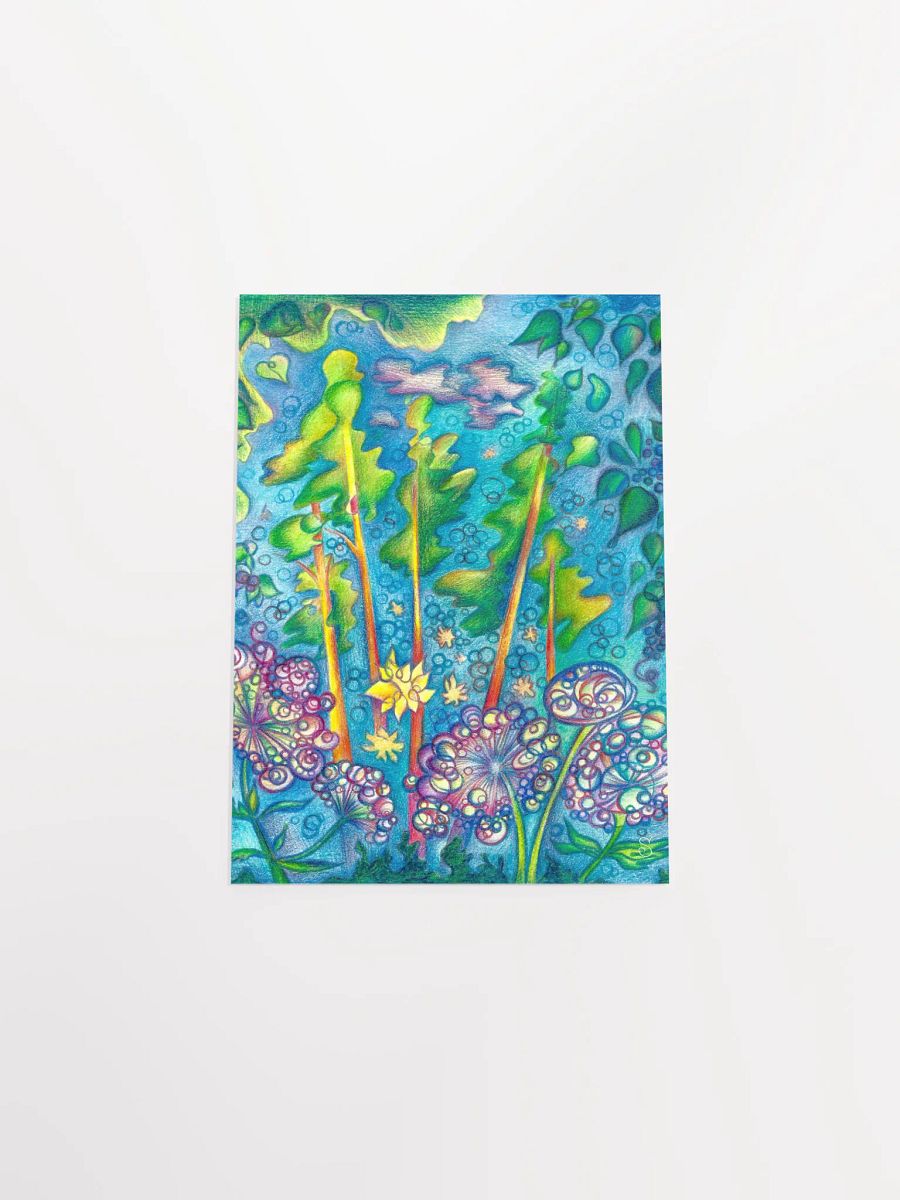 Whimsical Garden Dreams Poster - Pine Trees & Plants product image (7)