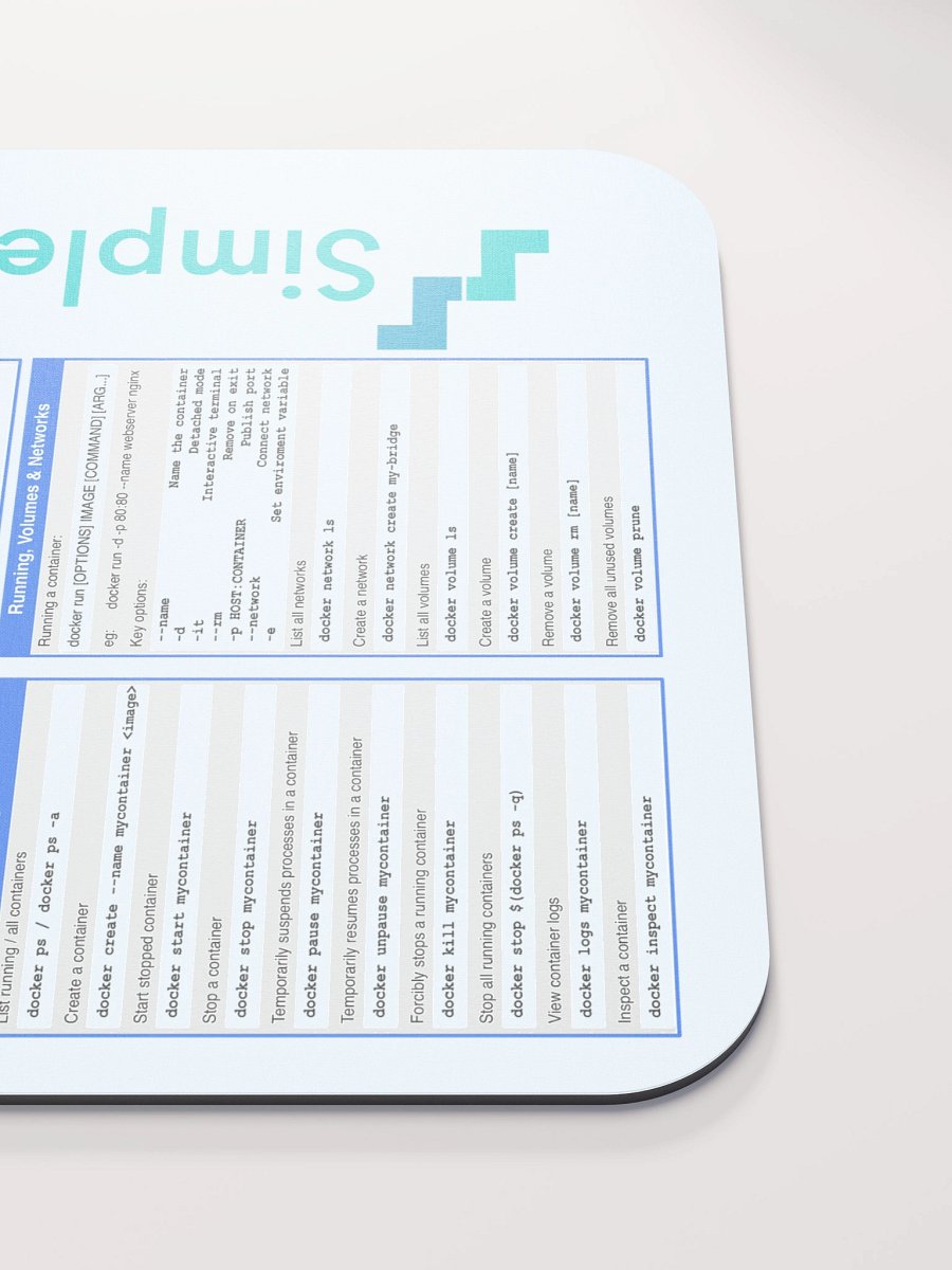 Docker Cheat Sheet Mouse Mat product image (5)