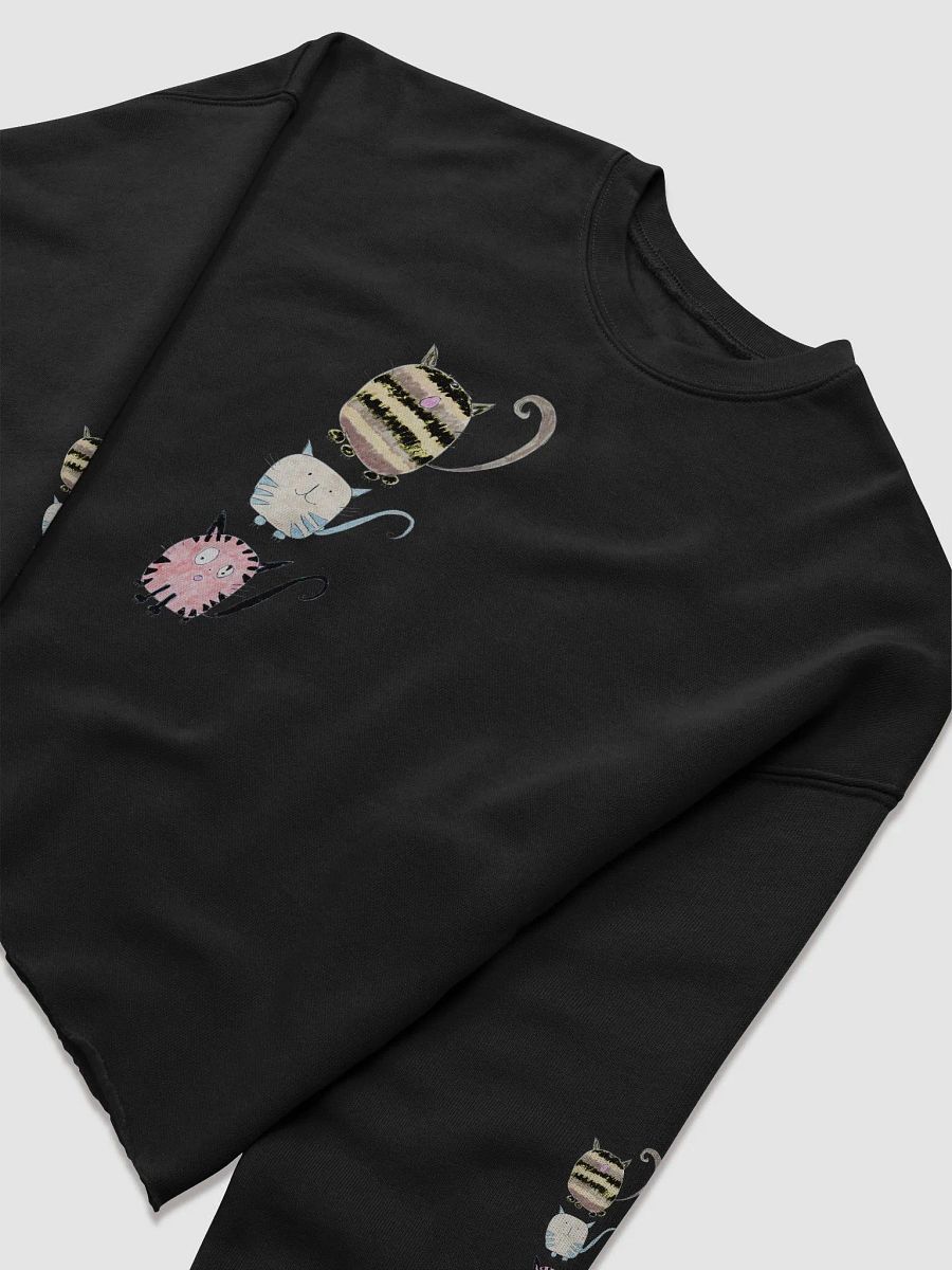 Abstract Quirky Cats In Three Women's Cropped Sweatshirt product image (8)