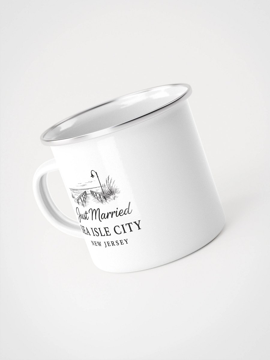 Sea Isle City NJ "Just Married" Enamel Wedding Mug product image (4)