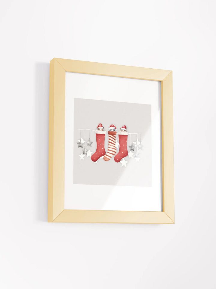 Whimsical Christmas Stockings Framed Matte Poster product image (37)