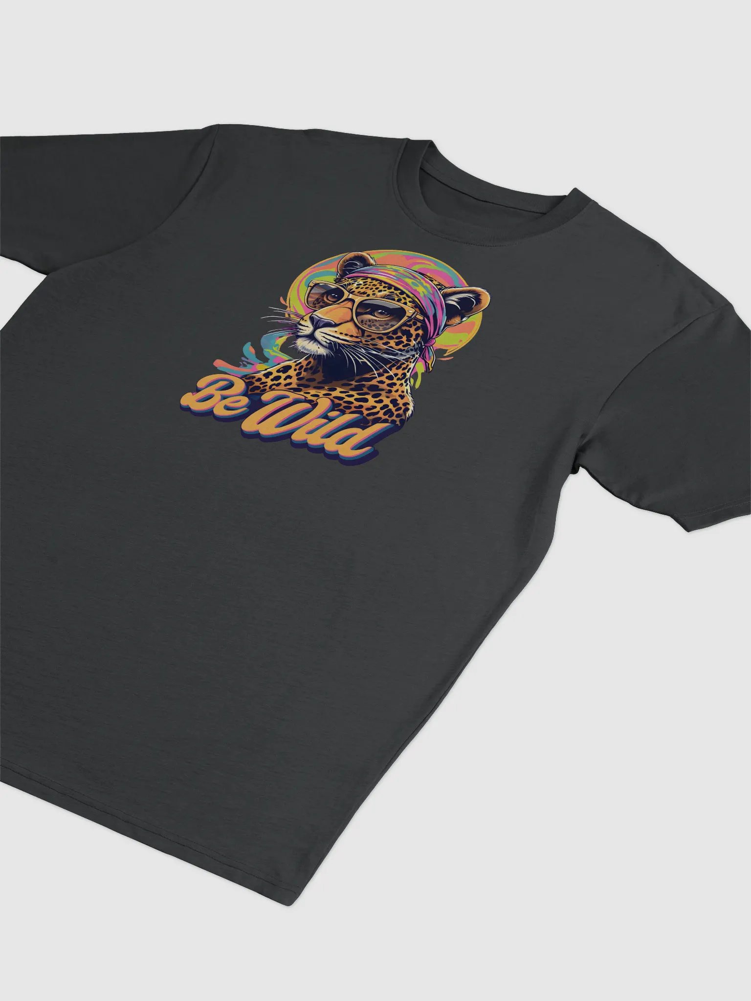 Groovy Be Wild Psychedelic Leopard Heavyweight Tee product image (3)
