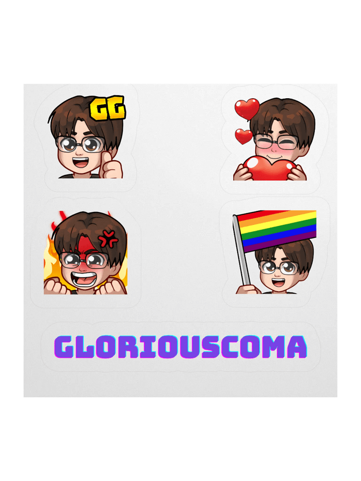 Expressive Emote Kiss Cut Stickers Set product image (1)