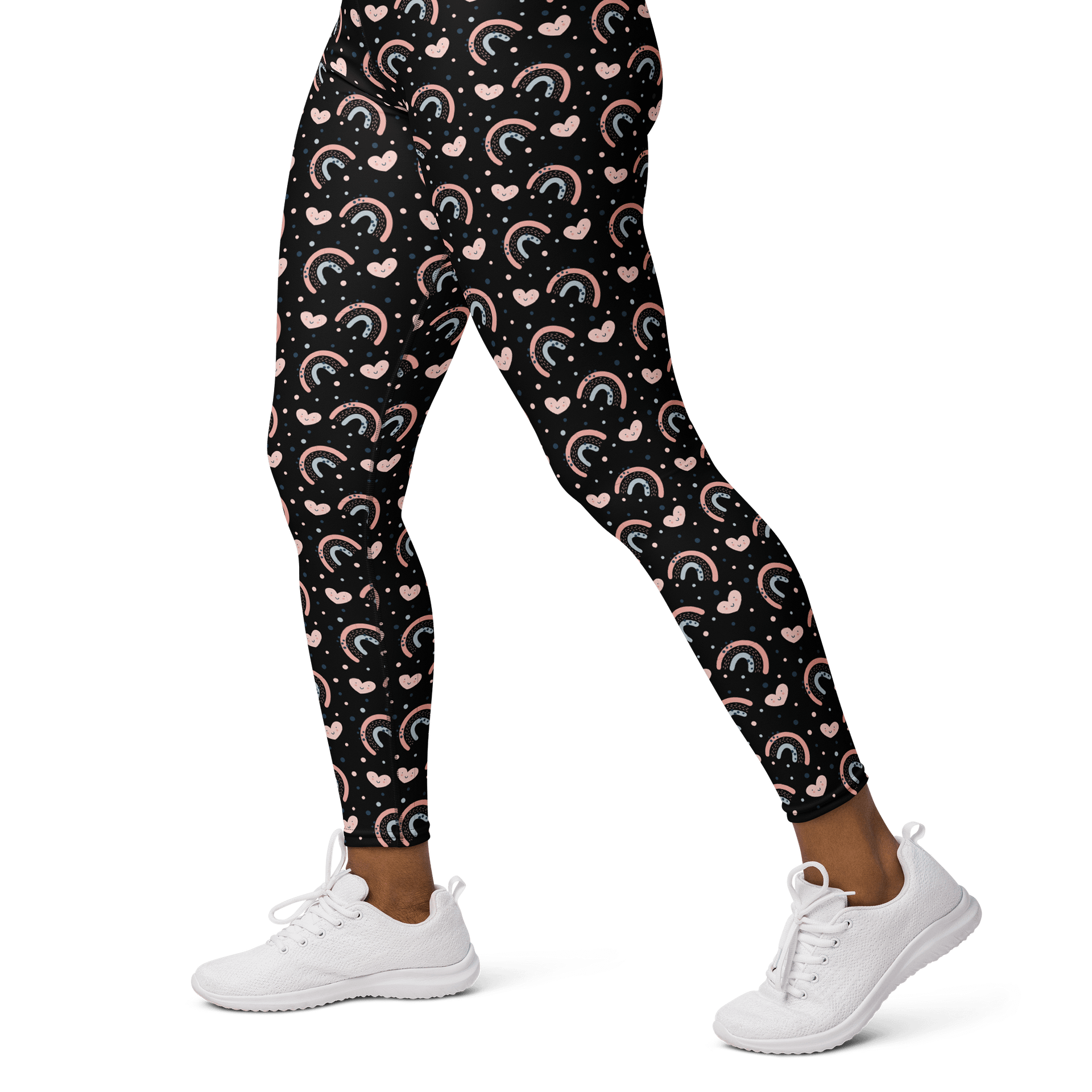 Rainbow Heartbeat High-Waisted Leggings - All-Day Comfort Fit product image (3)