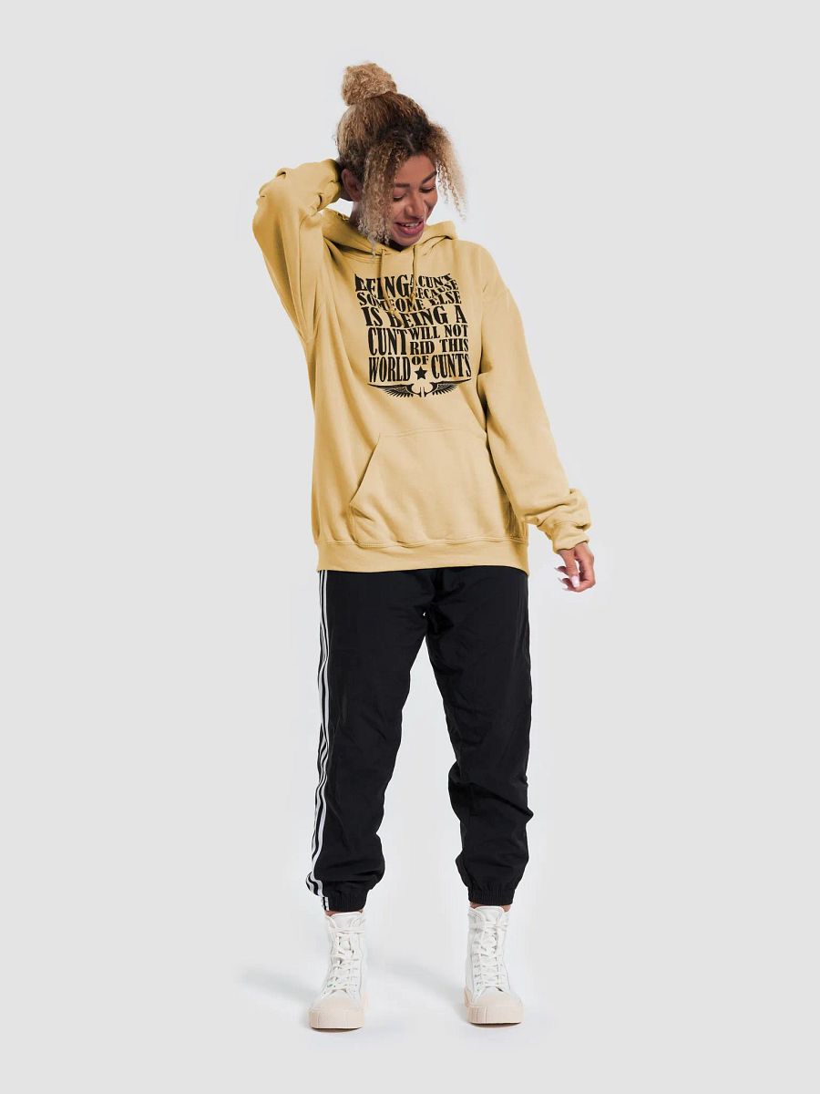 Stop Being A Cunt - Black Lettering - Gildan Classic Hoodie product image (4)