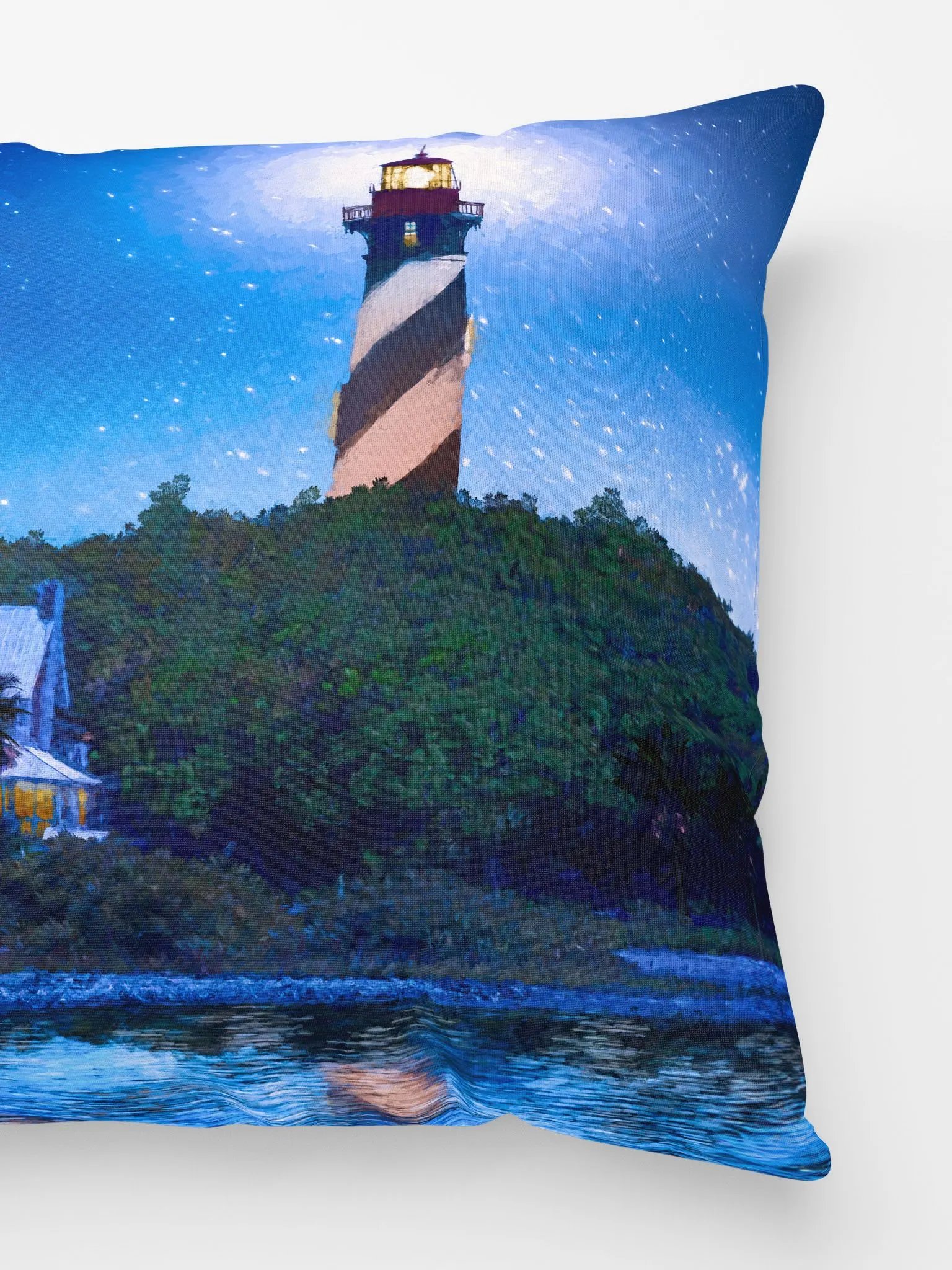 St. Augustine Lighthouse – Florida Starry Night Throw Pillow product image (3)