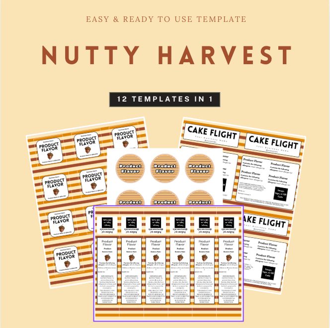 Nutty Harvest Label Template Bundle product image (1)