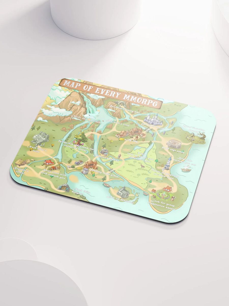 Map of Every MMORPG mouse pad 8.7″ x 7.1″, funny gift for gamers, RPG players product image (3)