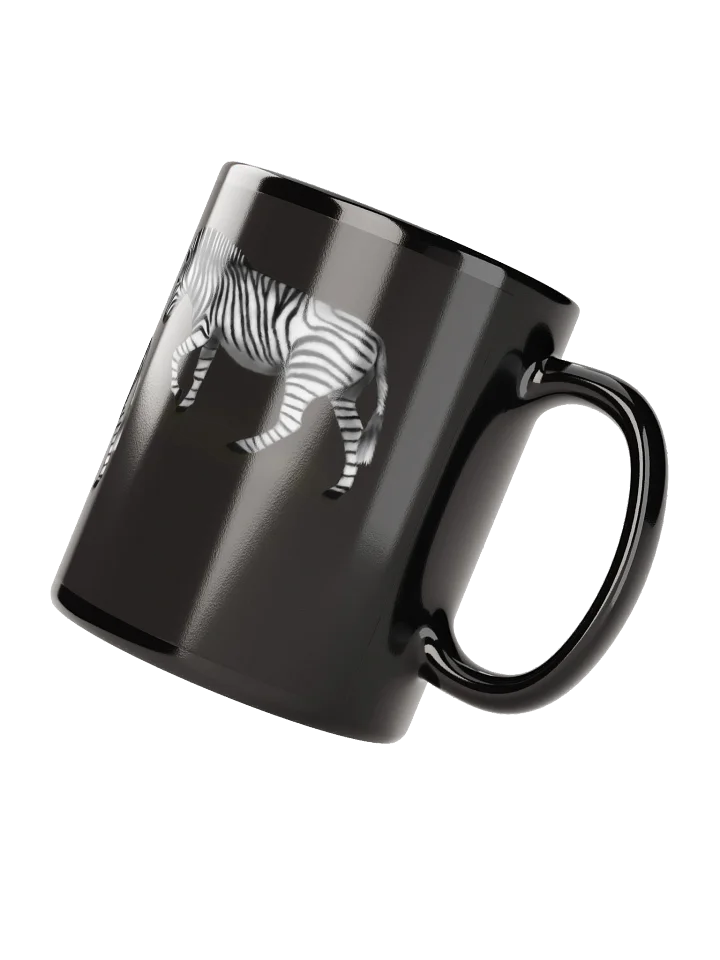 Striped Zebra Black Glossy Mug product image (3)