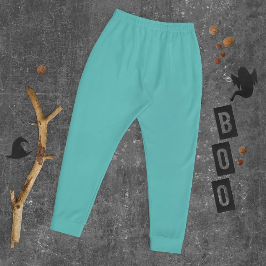 Plain Turquoise Blue True Summer Recycled Polyester Premium Men's Joggers by Treasure Pie product image (8)