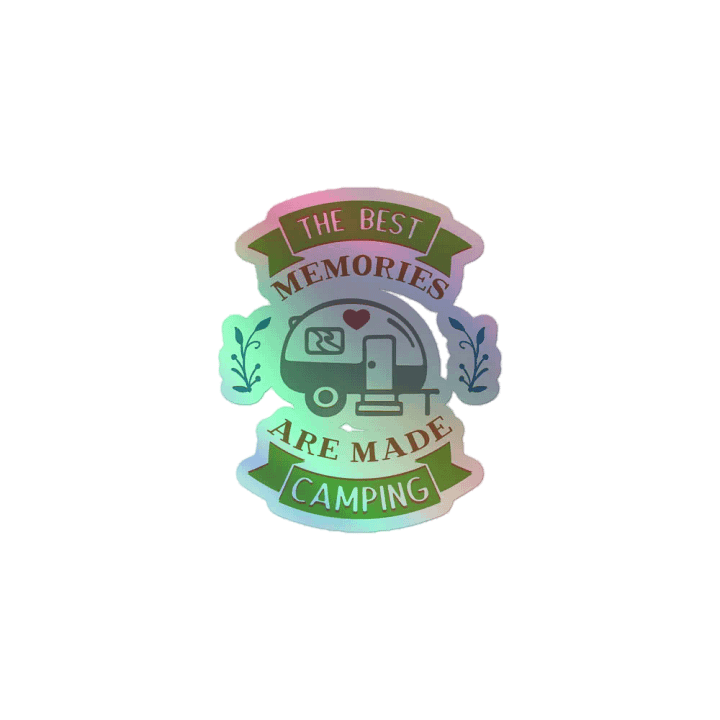 Best Memories Camping Holographic Sticker Sheet product image (1)
