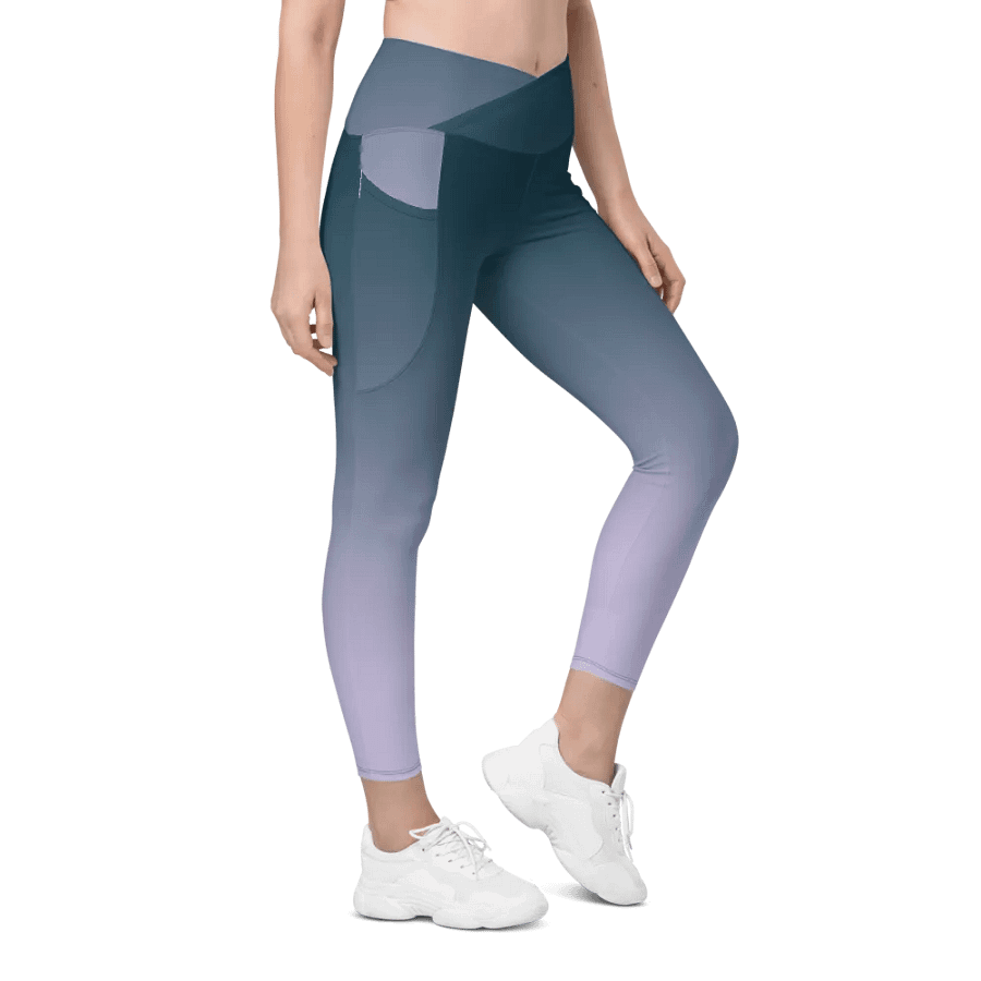 All-Over Print Crossover Leggings with Pockets product image (5)