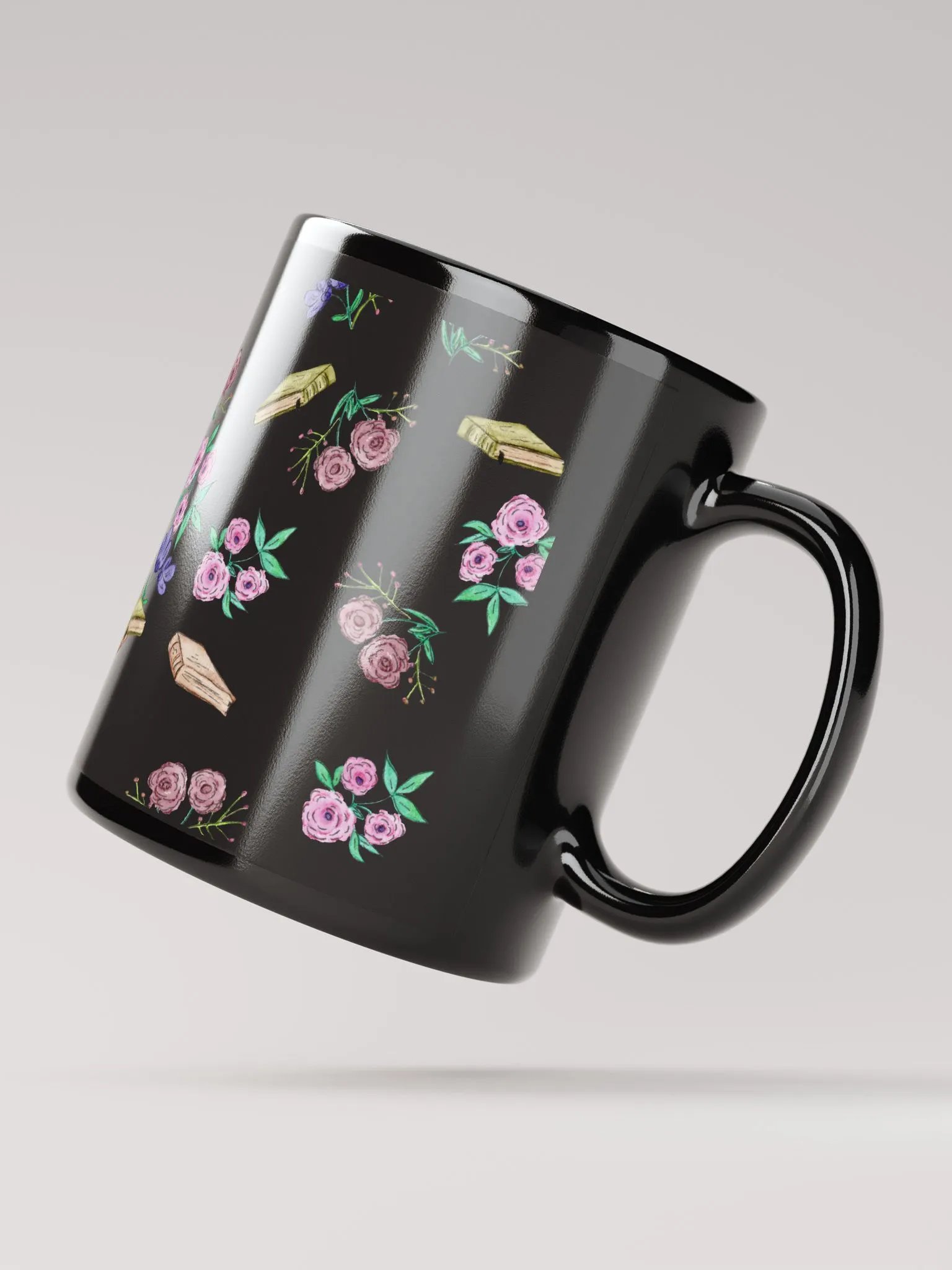 Book Smart Fox 11 0z black mug product image (2)