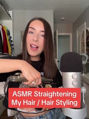 “we're waiting for sam, who's straightening her hair, whose hair is already straight!” comment if you get it lolol #asmr #hairplay #relaxingvideos #whispers #asmrcommunity #asmrmakeup #doingmyhair #grwn #gettingready 