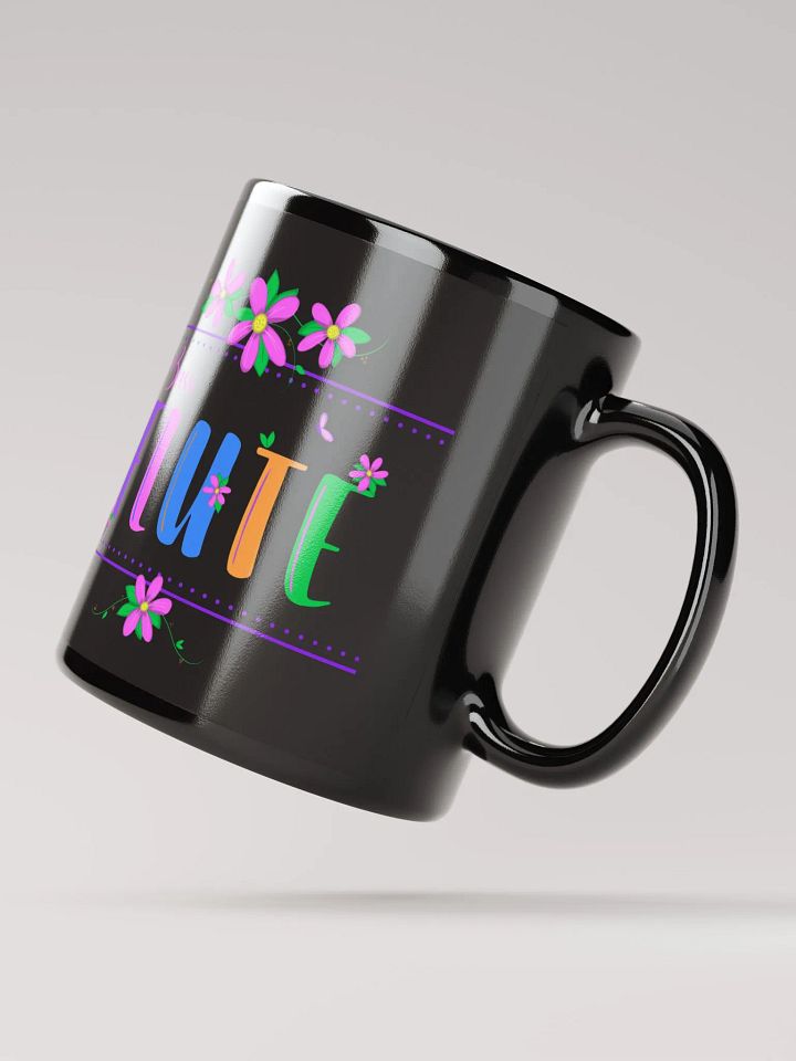 Floral Flutes Black Glossy Mug - Bass product image (2)