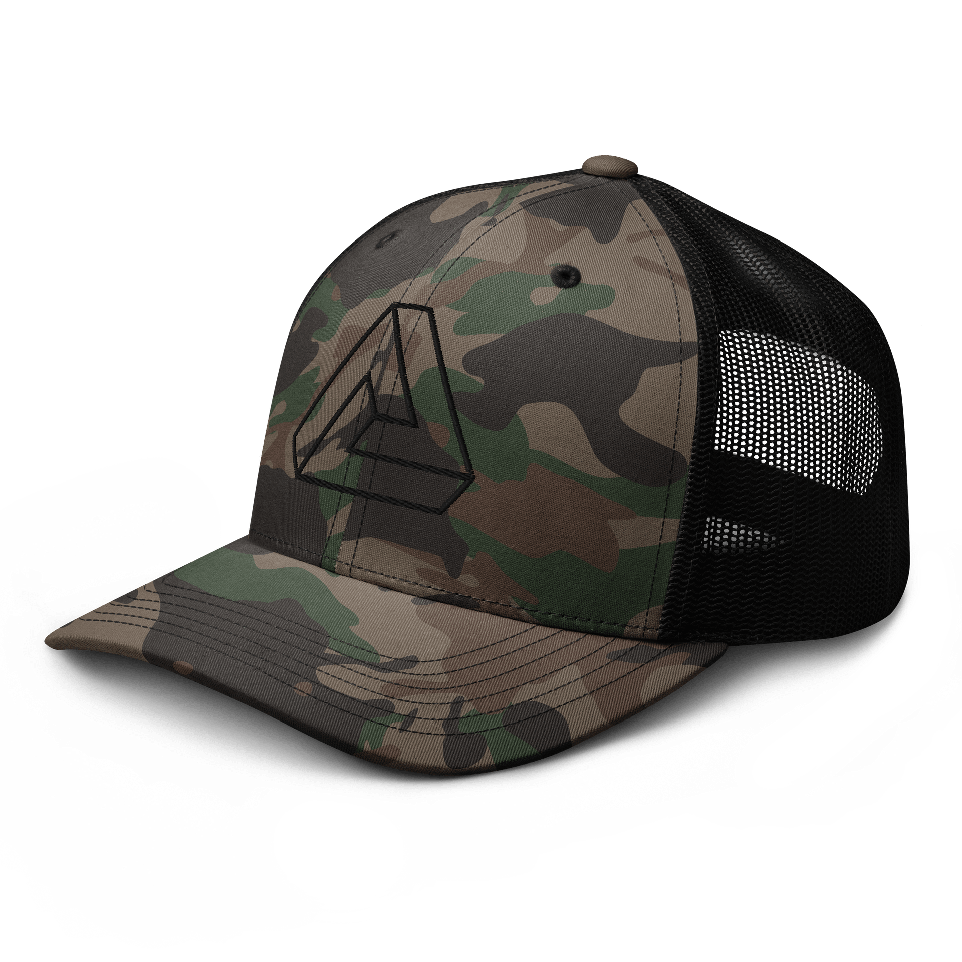 Black Outline Embroidered Invisible Trucker product image (4)