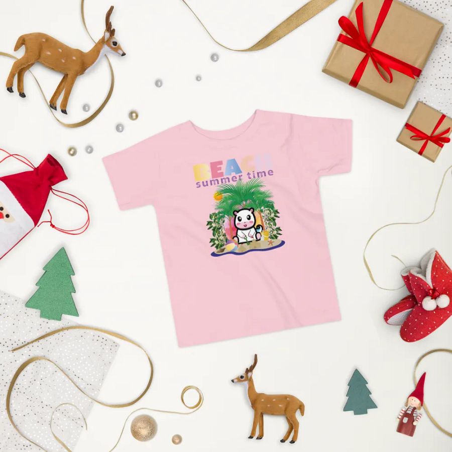Beach Summer Funny Colorful Bella + Canvas Toddler T-Shirt – Funny Shirt & Gift for Kids product image (4)