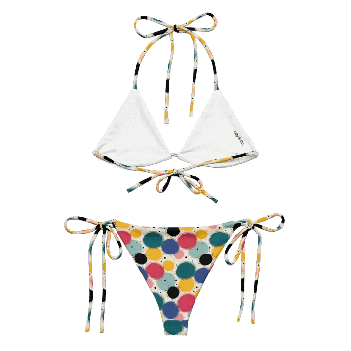 Color Pop String Bikini – Retro Dots product image (1)