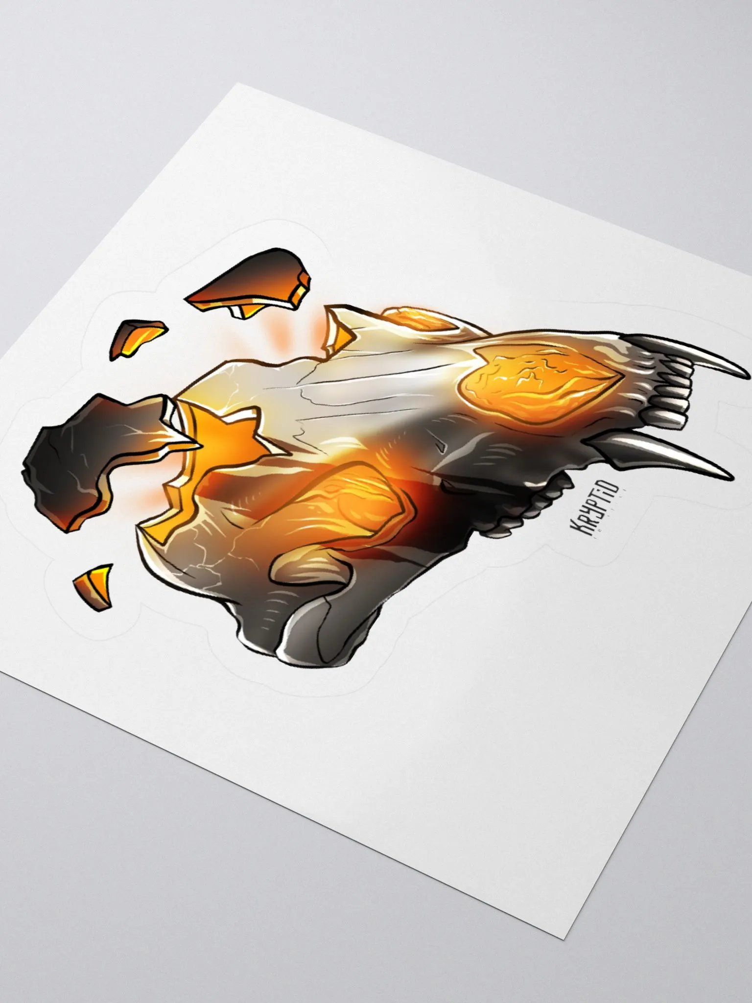 Glowing Skull Kiss Cut Sticker product image (3)