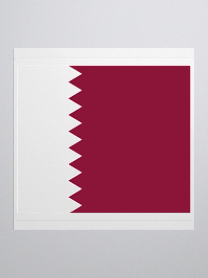 Qatari Flag Sticker - Durable Vinyl for Indoor Use - Multiple Sizes Available product image (2)