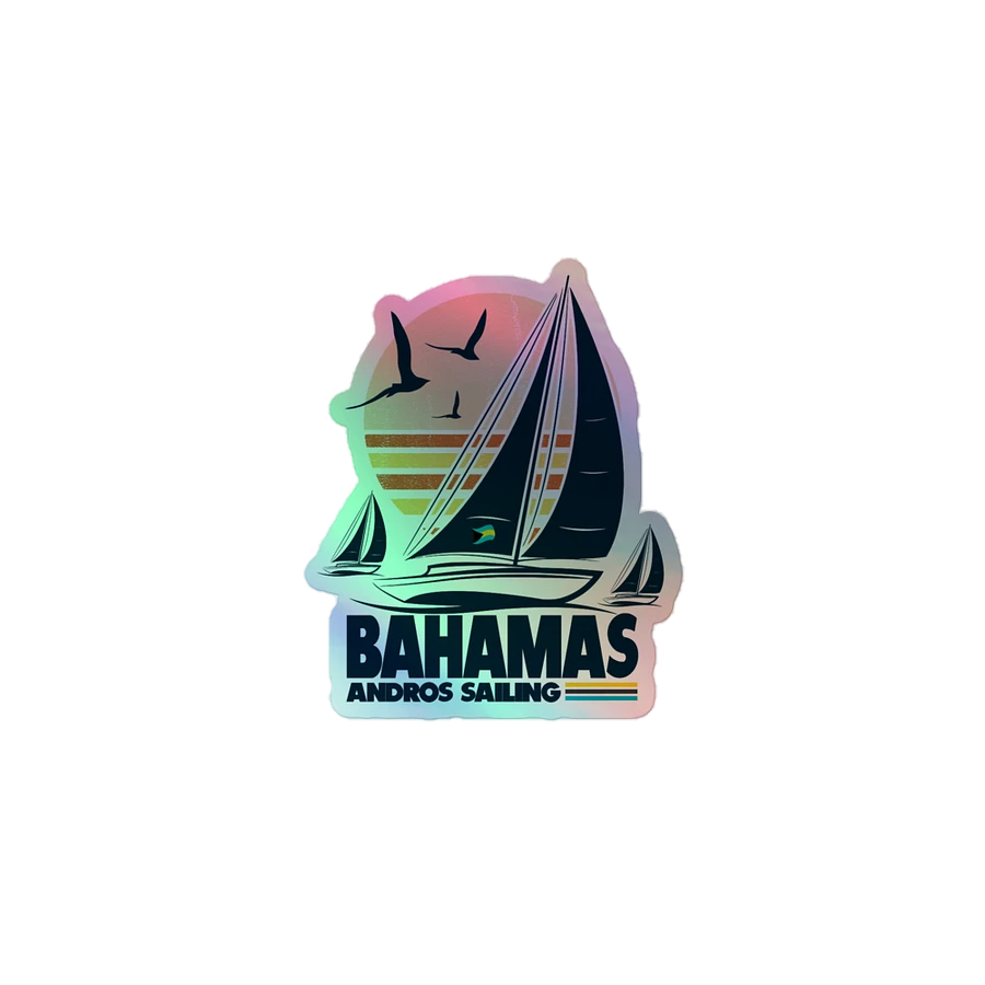 Andros Bahamas Sticker Holographic : Bahamas Sailing Sail Boat : Bahamas Flag product image (2)
