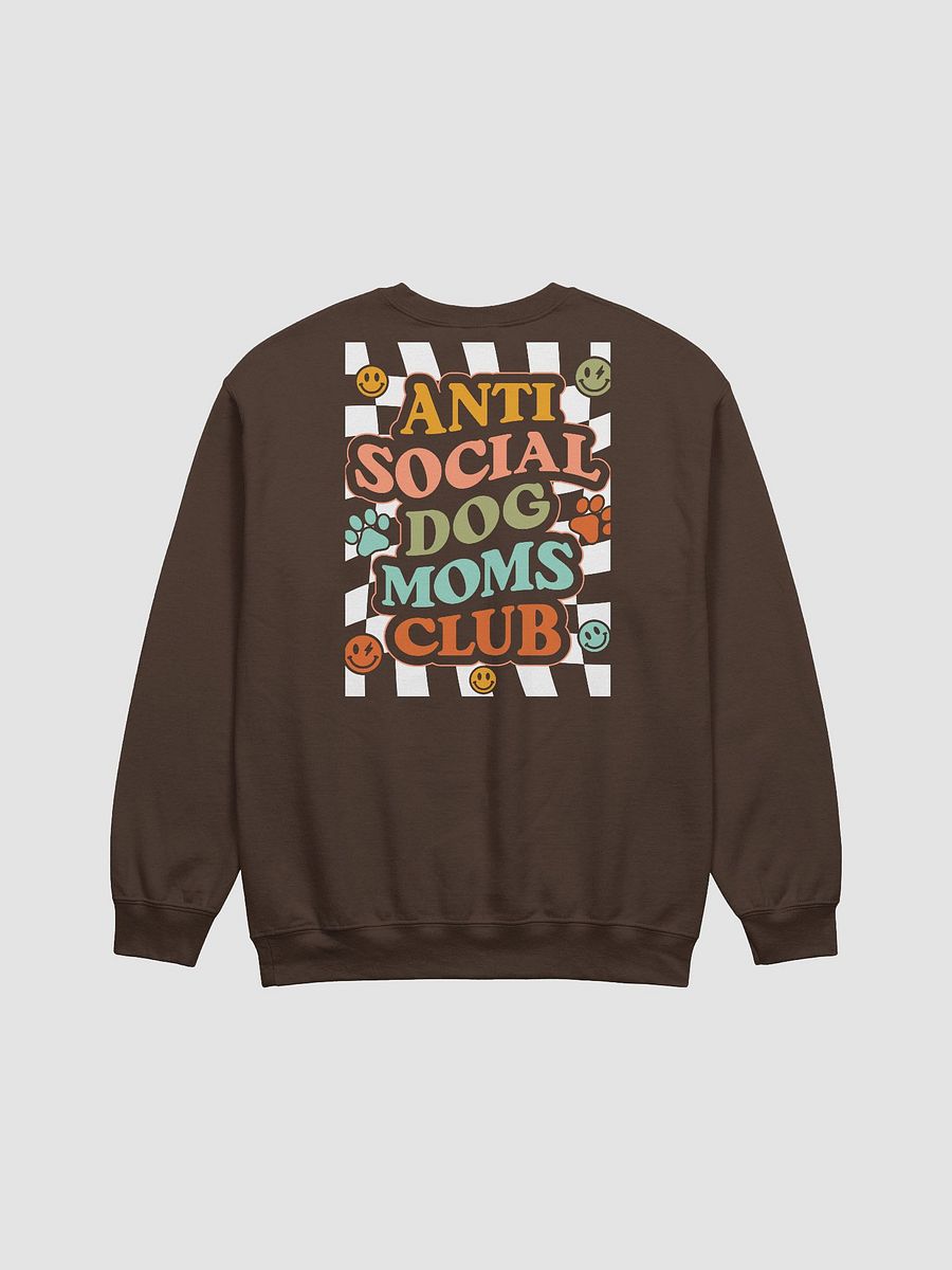 Anti Social Dog Moms Club Retro Checkerboard(Color) Sweatshirt | Funny Introvert Checkered Shirt for Dog Moms product image (4)