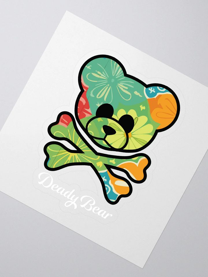 Floral Deady Bear Kiss Cut Stickers product image (2)