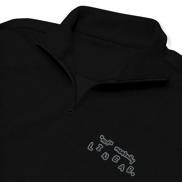 *not* mentally linear. (smoke design) embroidered quarter zip product image (1)