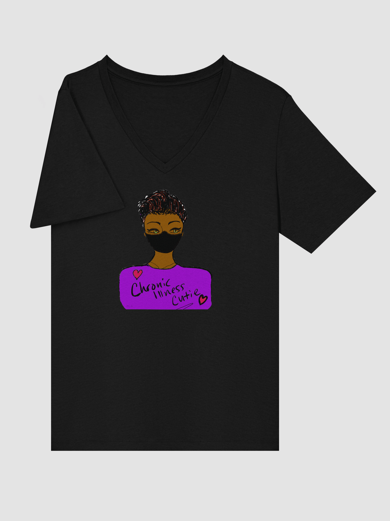 Chronic Illness Cutie Relaxed V-Neck Tee product image (28)