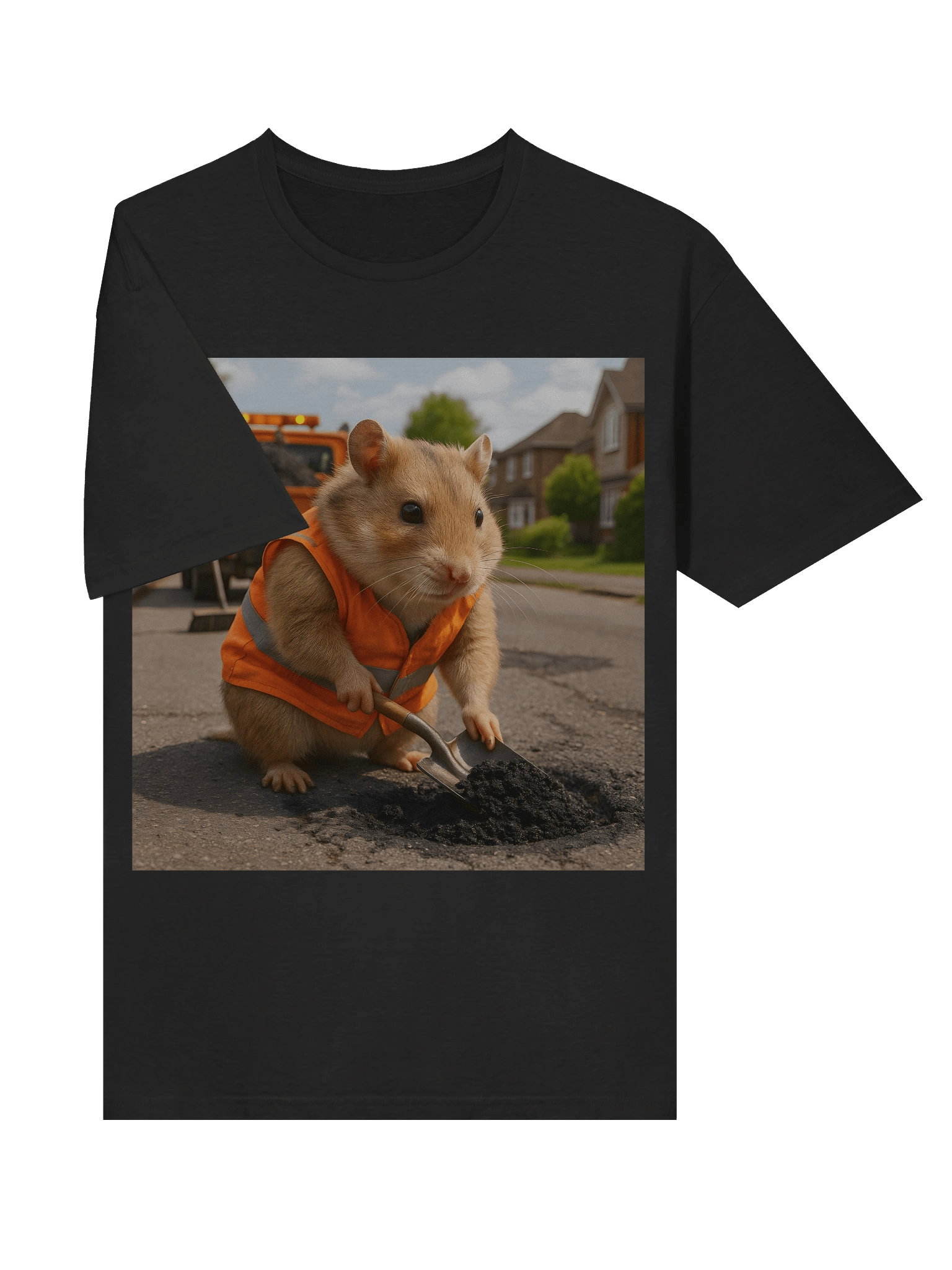 Hamster Road Worker Pothole Filler T-Shirt product image (34)