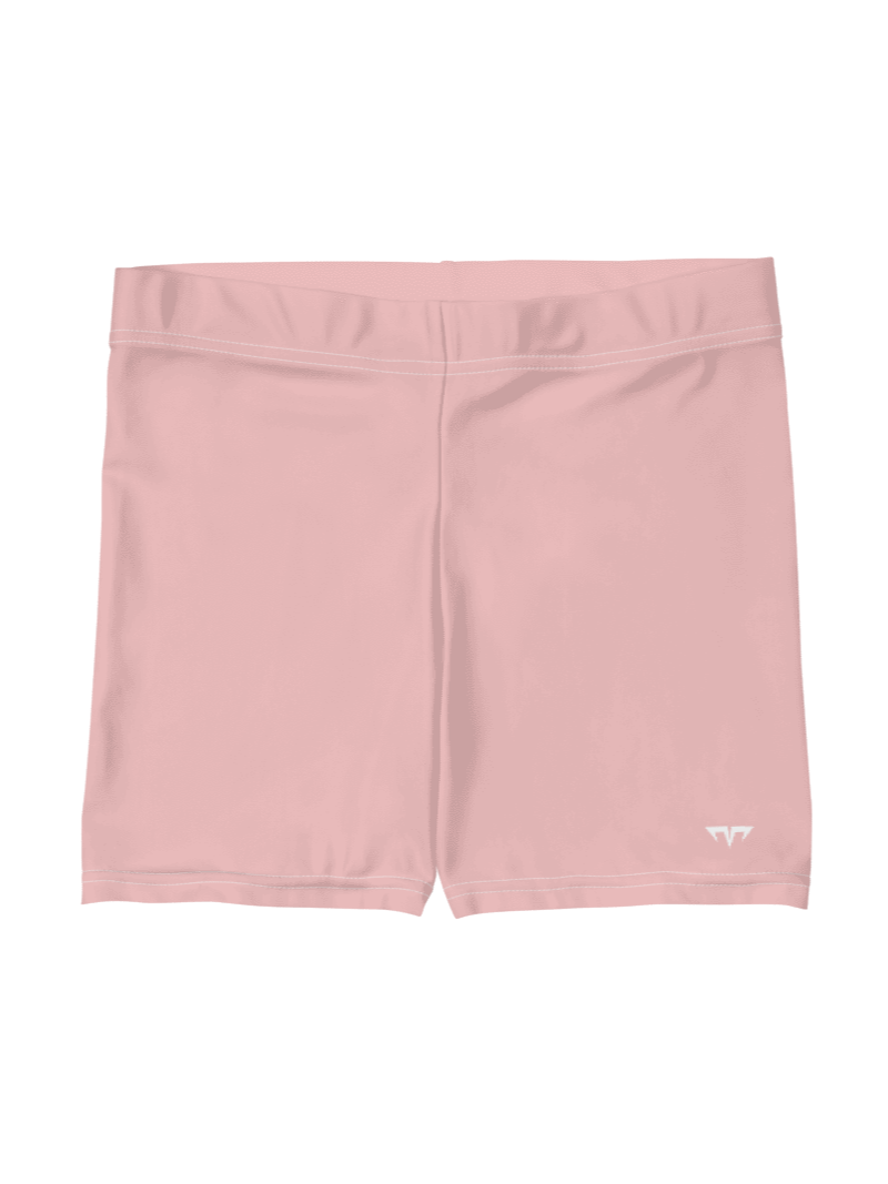 Women's Activewear - Slip Shorts Baby Pink - Printed White Logo product image (1)
