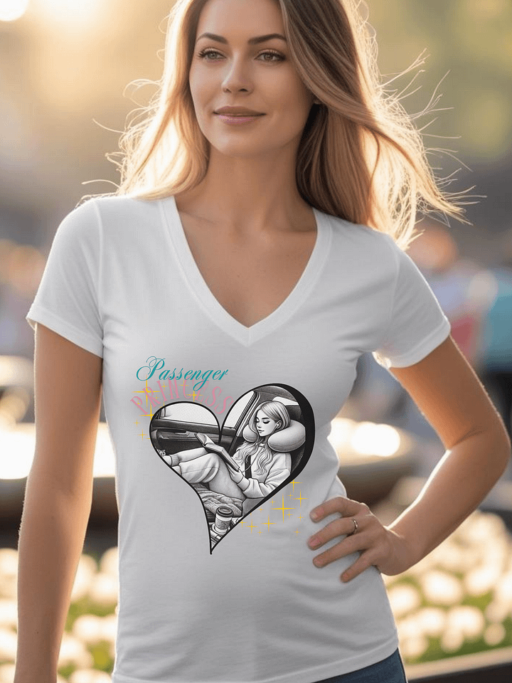 Passenger Princess V-Neck Tee – Road Trip Graphic T-Shirt product image (3)