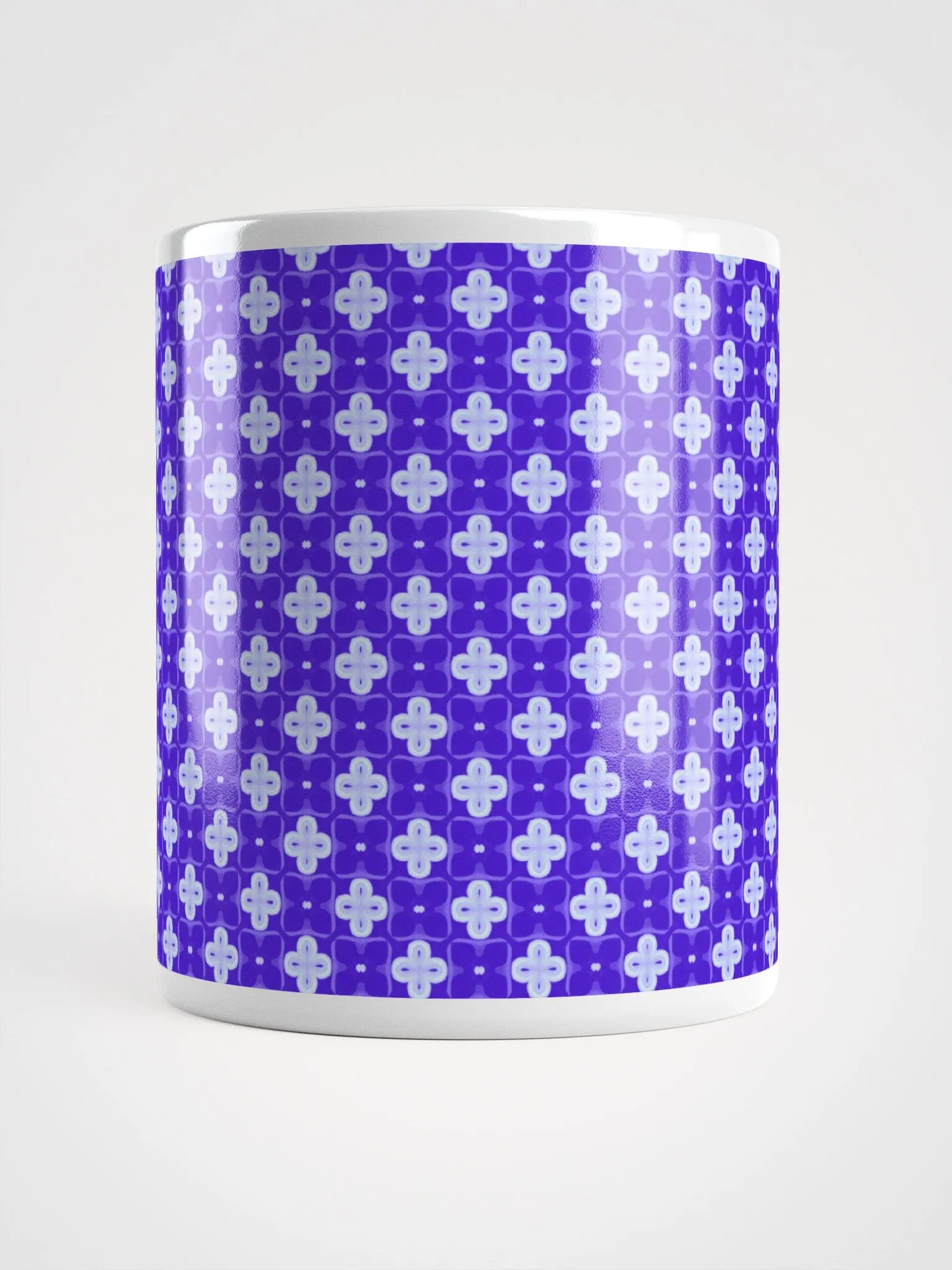 Purple & White Seamless Patterned Ceramic Mug product image (5)