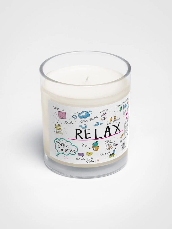 "Relax" Illustrated Soy Wax Candle product image (2)