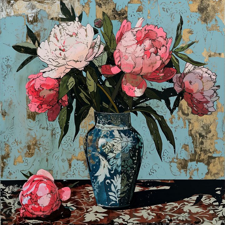 Art2401-69 Vase Flowers Still Life - Digital Download product image (1)