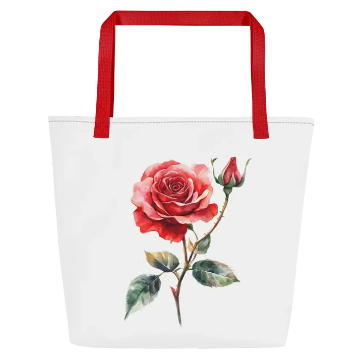 Blooming Red Rose Large Tote Bag product image (1)