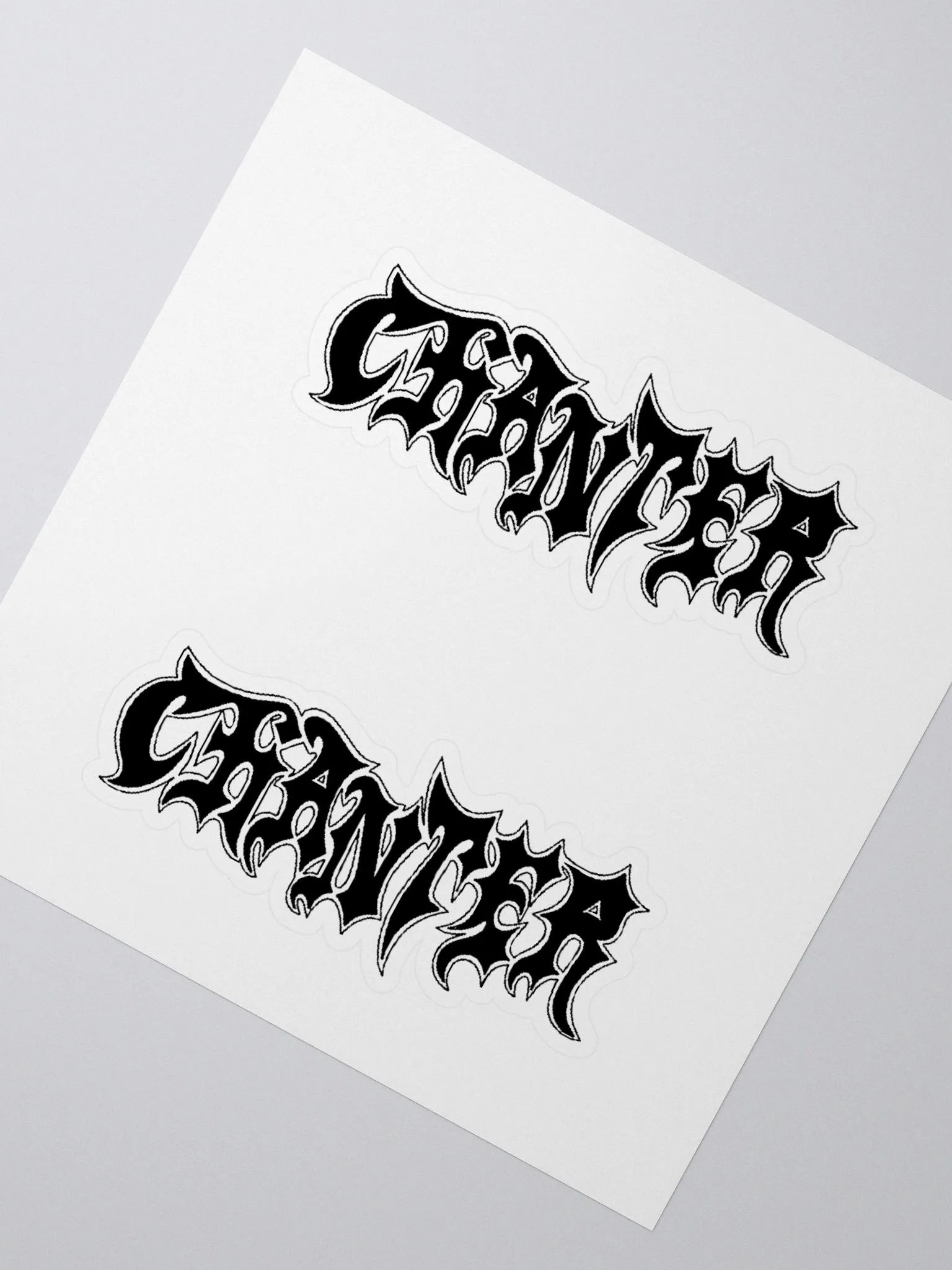 2 Black Chanter Logo Kiss Cut Stickers product image (4)