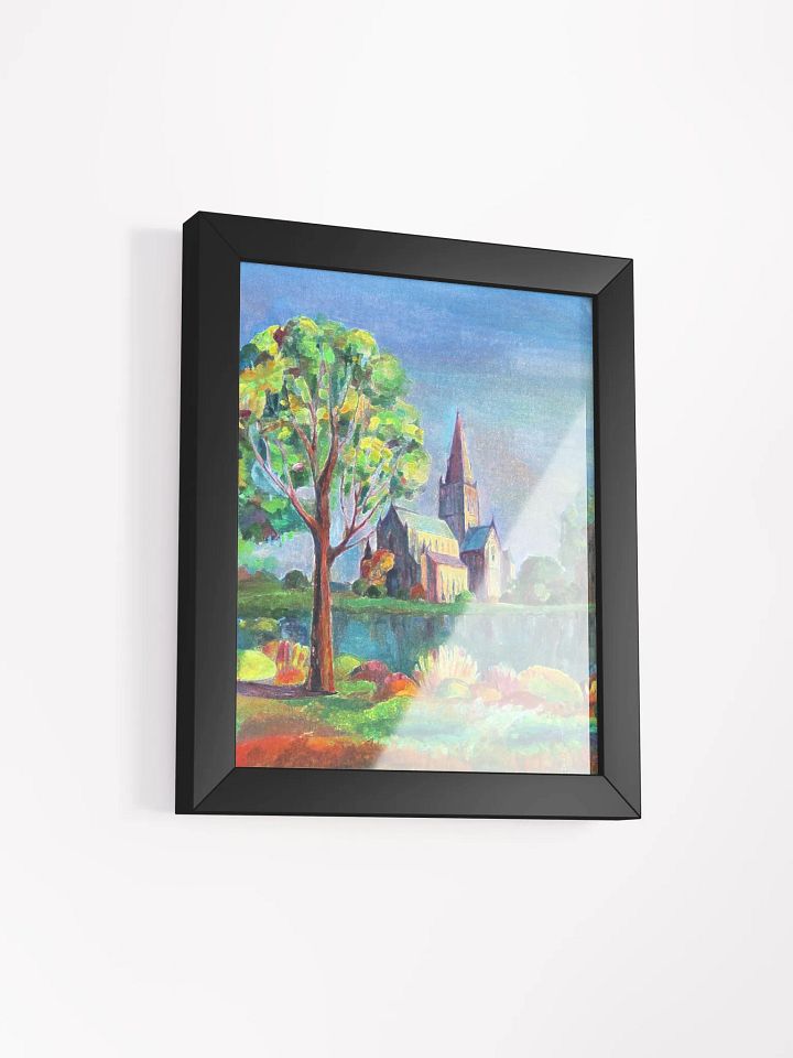 Vibrant Ayous Wood Framed Matte Poster - Gothic Architecture product image (6)