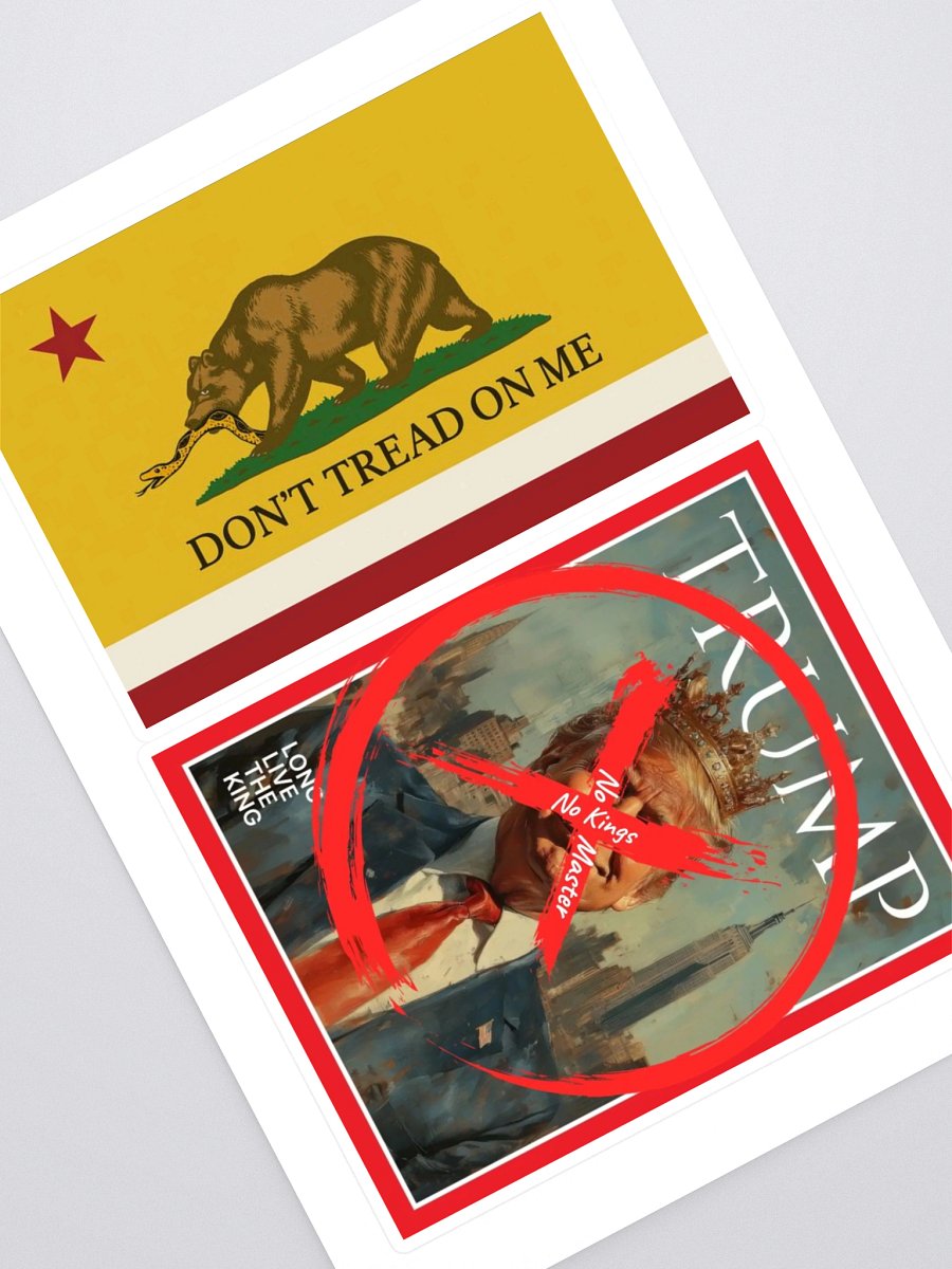 California Republic No Kings Sticker Set product image (1)