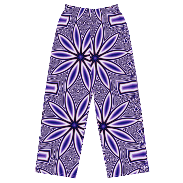 Blue Flower Kaleidoscope Wideleg Pants product image (2)